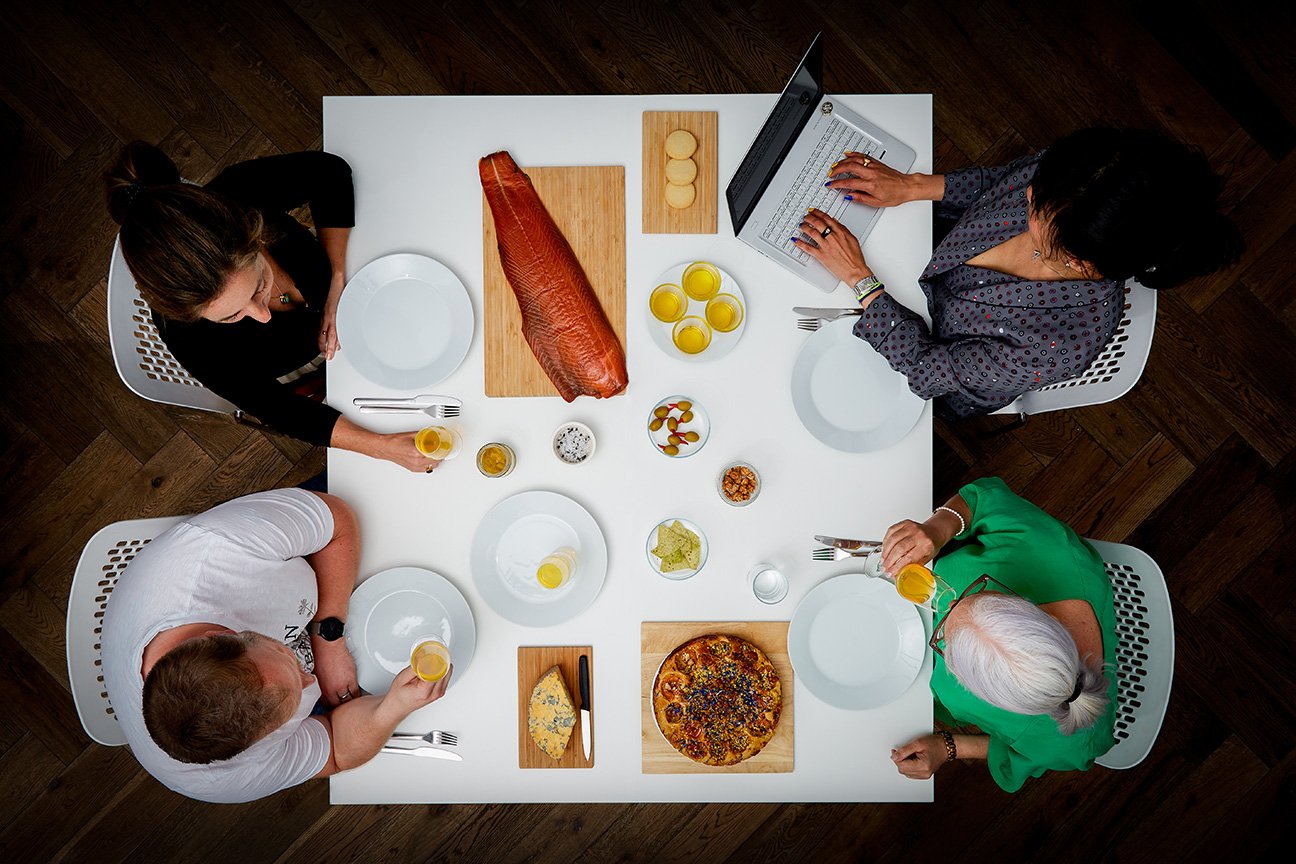 Great Taste judging table from above