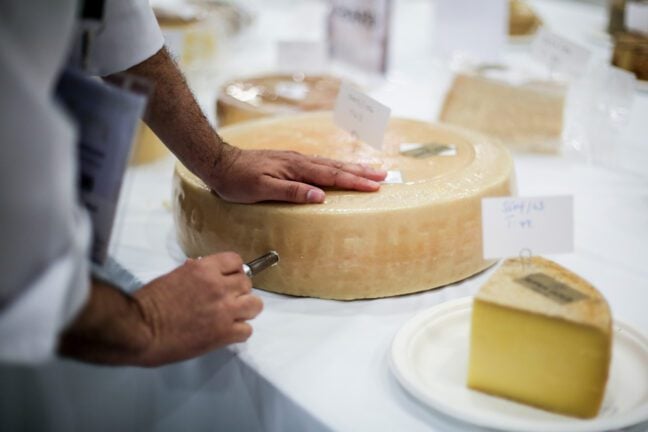 Tasting a cheese at World Cheese Awards 2022