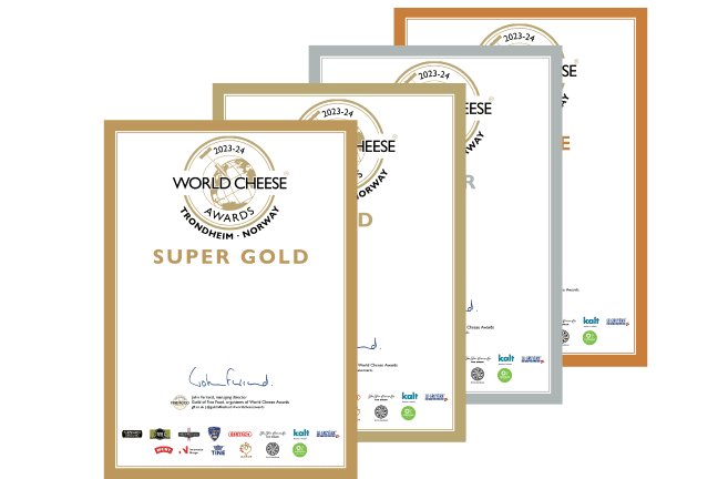 World Cheese Awards certificates