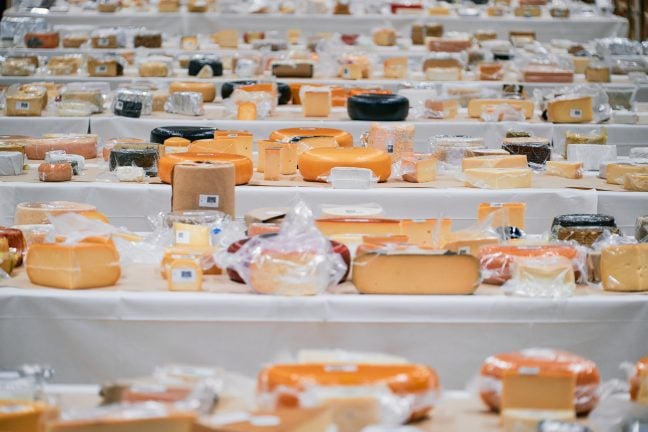 World Cheese Awards tables of cheese for judging
