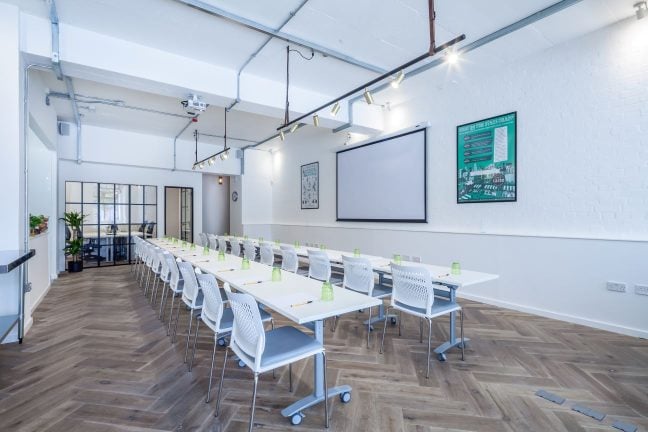 No.42 venue hire classroom set up facing projector