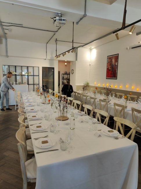 No.42 venue hire dinner for 30 guests