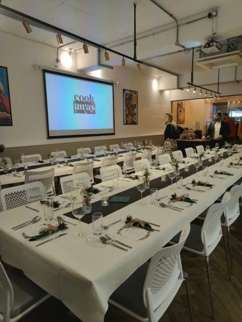 No.42 venue hire dinner for 40 guests