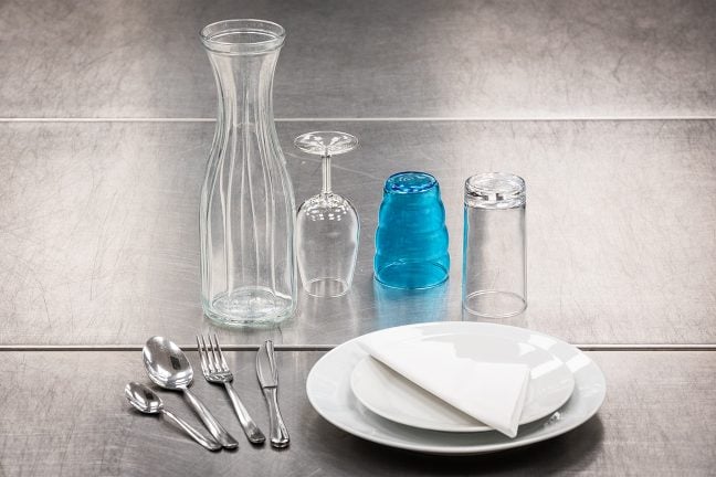 Glassware and crockery available to hire