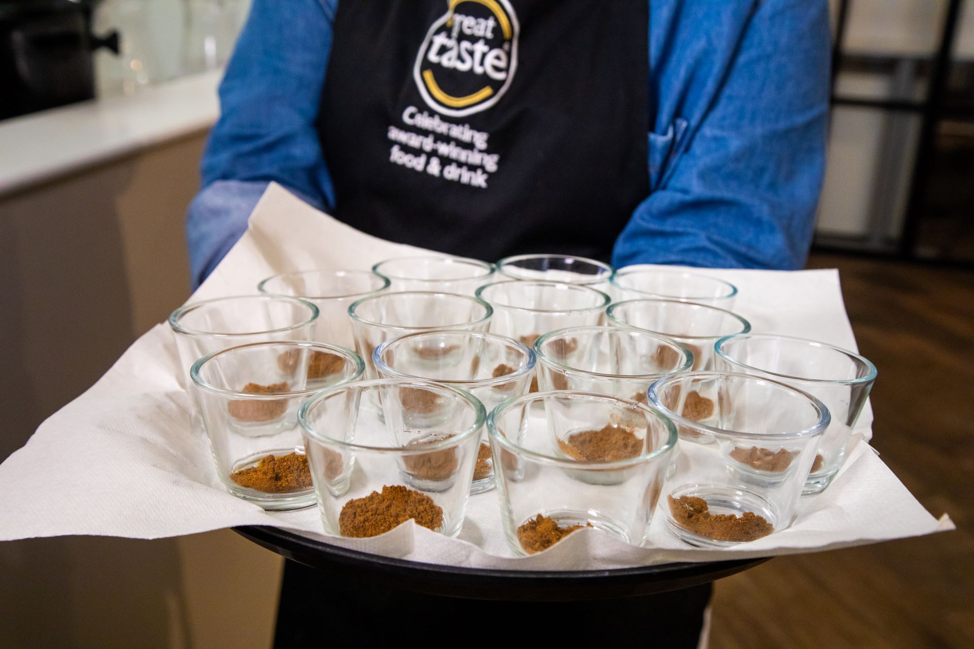 Great Taste spice samples on a tray