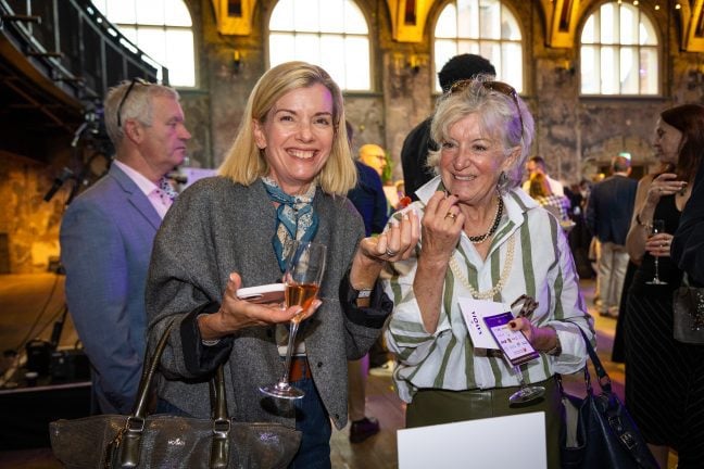 Sampling at the tasting stations