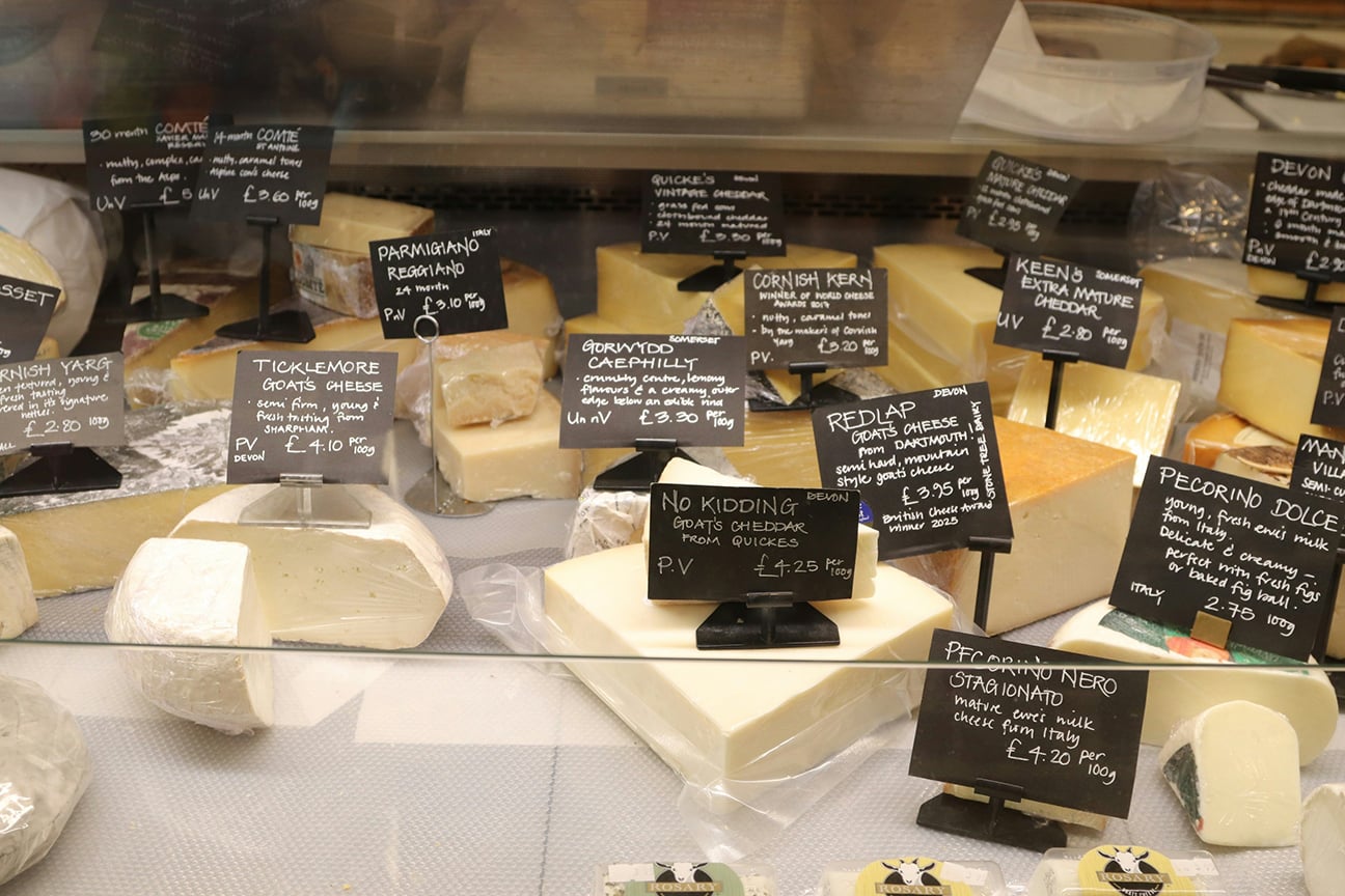 Lead Tanya Barrow on Unsplash - Cheese counter